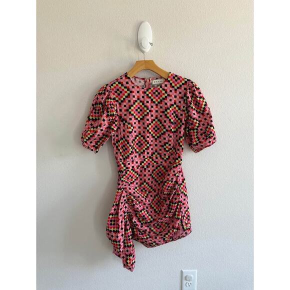 Rhode Women’s Diamond Sunset Pia Preppy Eclectic Mini Dress NWOT Sz 2 - Picture 3 of 8